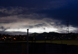 Twin Peaks on a stormy evening